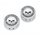 Willie G Skull Swingarm Pivot Bolt Cover Kit - Chrome
