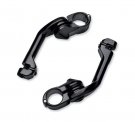 Long Angled Adjustable Highway Peg Mount Kit - Black