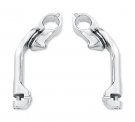 Long Angled Adjustable Highway Peg Mount Kit - Chrome
