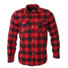 SWEEP MANITOU MC FLANNEL SHIRT, RED/BLACK