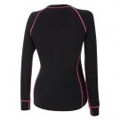 AMOQ 100% Merino Underställströja Grå/Rosa - Dam
