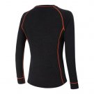 AMOQ 100% Merino Underställströja Grå/Orange - Herr
