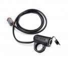 Handlebar Mount 12V Power Port Gloss Black