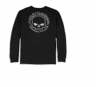 Men's Willie G Skull Three Button Henley
