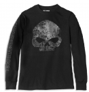 Men's Milwaukee Map Skull Long Sleeve Graphic Tee