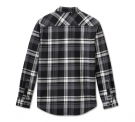 Bar & Shield Flannel Shirt - Plaid - Harley Black & Blackened Pearl