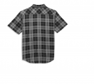 Men's Stacked Graphic One Pocket Plaid Shirt
