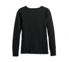 Black Beauty Women's Suspension Scoop Neck Henley