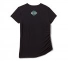 Women's Ombre Bling Side Ruched Top - Harley Black