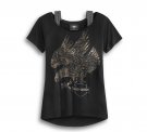 Harley-Davidson Women's Metallic Eagle Logo Tee