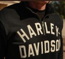 Men's H-D Essential 1/4 Zip Pullover Fleece - Harley Black