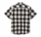 Men's H-D Standard Short Sleeve Plaid Shirt - Birch & Harley Black