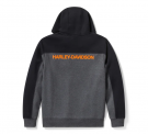 Men's H-D TECH Gaiter Full Zip - Colorblock - Charcoal Grey Heather (B65) & Harley Black
