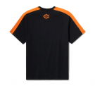 Men's H-D TECH Coolmax Tee - Colorblock - Harley Black & Harley Orange