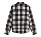 Women's H-D Standard Buffalo Plaid Long Sleeve Shirt - Plaid - Cloud Dancer & Harley Black