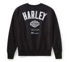Champion x Harley-Davidson Fanatic Crew Neck Sweatshirt - Black & Silver Champion
