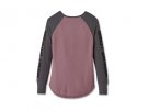 Women's long-sleeved shirt PURPLE COLORBLOCK