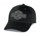 Men's Bar & Shield Corduroy Cap - Black