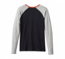 Women's First-Class Long Sleeve Raglan Tee - Colorblocked - Black Beauty