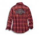 Women's Laser Cut Logo Plaid Shirt