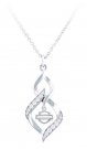 Harley-Davidson® Interlock White Bling Stone Necklace