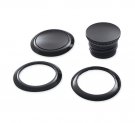 Flush-Mount Fuel Cap and Left Side Tank Cap Kit Black
