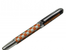 Harley-Davidson® Checkered Black Ink Pen w/ Black Gift Box - Orange