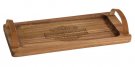 Harley-Davidson® Wooden Serving Board Engraved Bar & Shield Logo w/Leather Straps