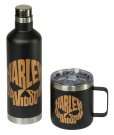 Harley-Davidson® Copper Skull Travel Mug & Water Bottle Set - Stainless Steel