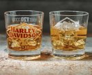 Harley-Davidson® 120th Anniversary Etched Double Old Fashioned Glass Set