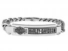 Harley-Davidson® Men's H-D Small Curb Link Bracelet, Stainless Steel