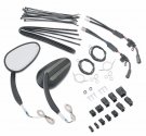 Mirror with Auxiliary Running Light and Directional Indicator - Satin Black