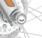 Willie G Skull Front Axle Nut Covers - Chrome