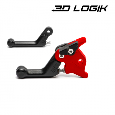3D Logik Polaris MATRYX justerbart Bromshandtag - Röd Shorty