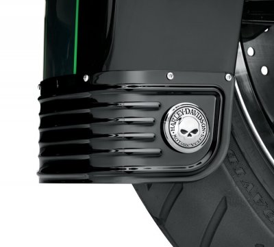Willie G Skull Fender Skirt Medallions - Chrome