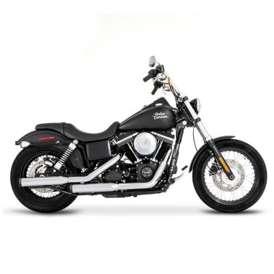 MUFFLER 3" FL/FX 07-UP CH/BK