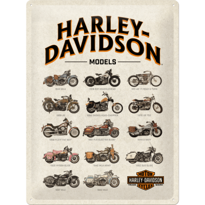 Harley-Davidson Models Skylt 30x40