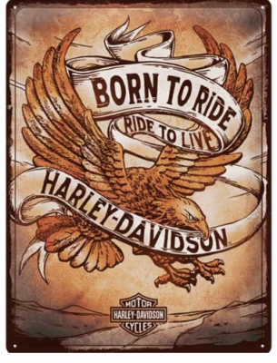 Harley Davidson Born to ride-skylt 30X40