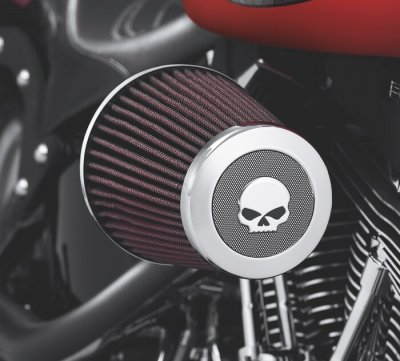 Screamin' Eagle Willie G Skull Heavy Breather Decorative Endcap - Chrome