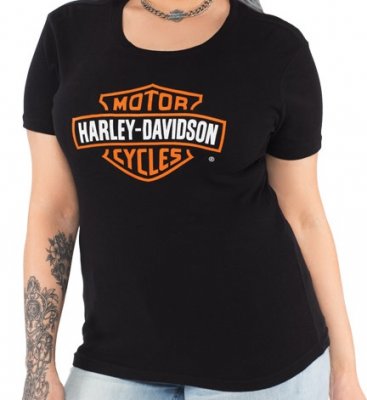 Harley-Davidson Järvsö T-shirt B&S Orange on Black