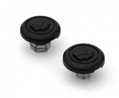 Willie G Skull Front Axle Nut Covers BLACK