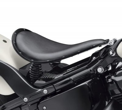 Bobber Leather Solo Saddle - Black