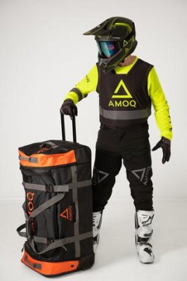 AMOQ Roller Gearbag Med Hjul 140L Svart/Orange