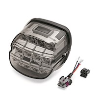 Layback LED Tail Lamp - International - Smoked Lens with Clear License Plate Lamp