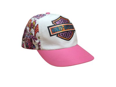 Harley-Davidson Keps Tjej Vit/Rosa