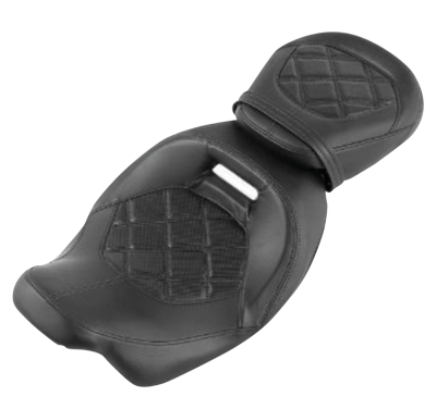 C.C. Rider dual use two-piece seat, diamond stitching