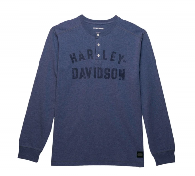 Men's Staple Henley - Gray Blue Heather