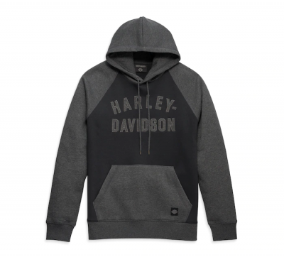 Men's Classic Staple Raglan Hoodie - Colorblocked - Black Beauty