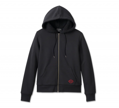 Women's Road Home Sherpa Lined Zip Front Fleece - Black Beauty