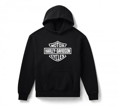 Men's H-D Standard Bar & Shield Pullover Hoodie - Harley Black